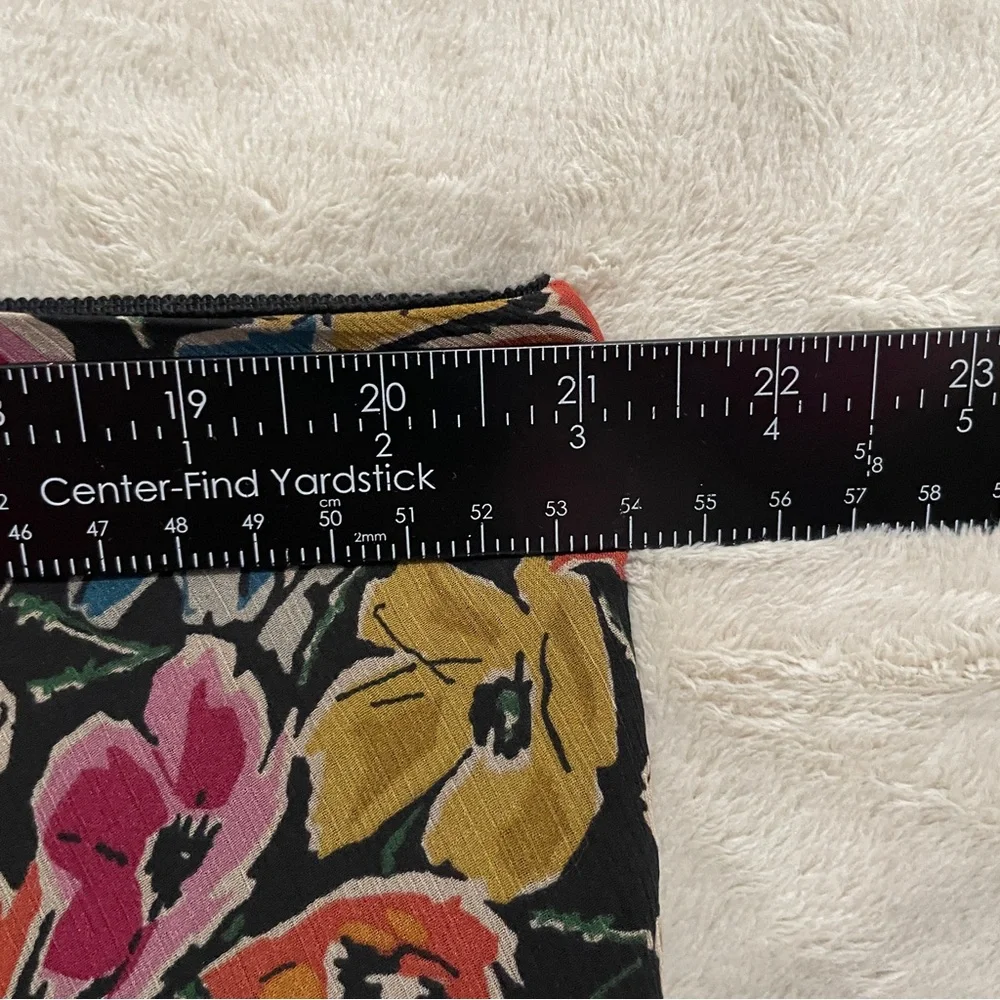 NEW Lauren Ralph Lauren Floral Georgette Mini‎ Skirt Black Multi 16W LRL